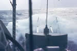 USS Leonard F. Mason (DD-852), heavy seas, Sea of Japan. Photo by ETR2 Jerry Hodson.