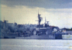 USS Leonard F. Mason (DD-852) at Auckland, New Zealand.